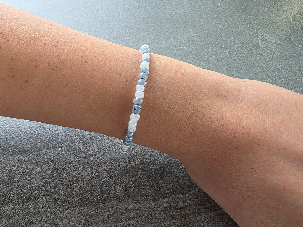 Eleanor Light Blue Beaded Bracelet