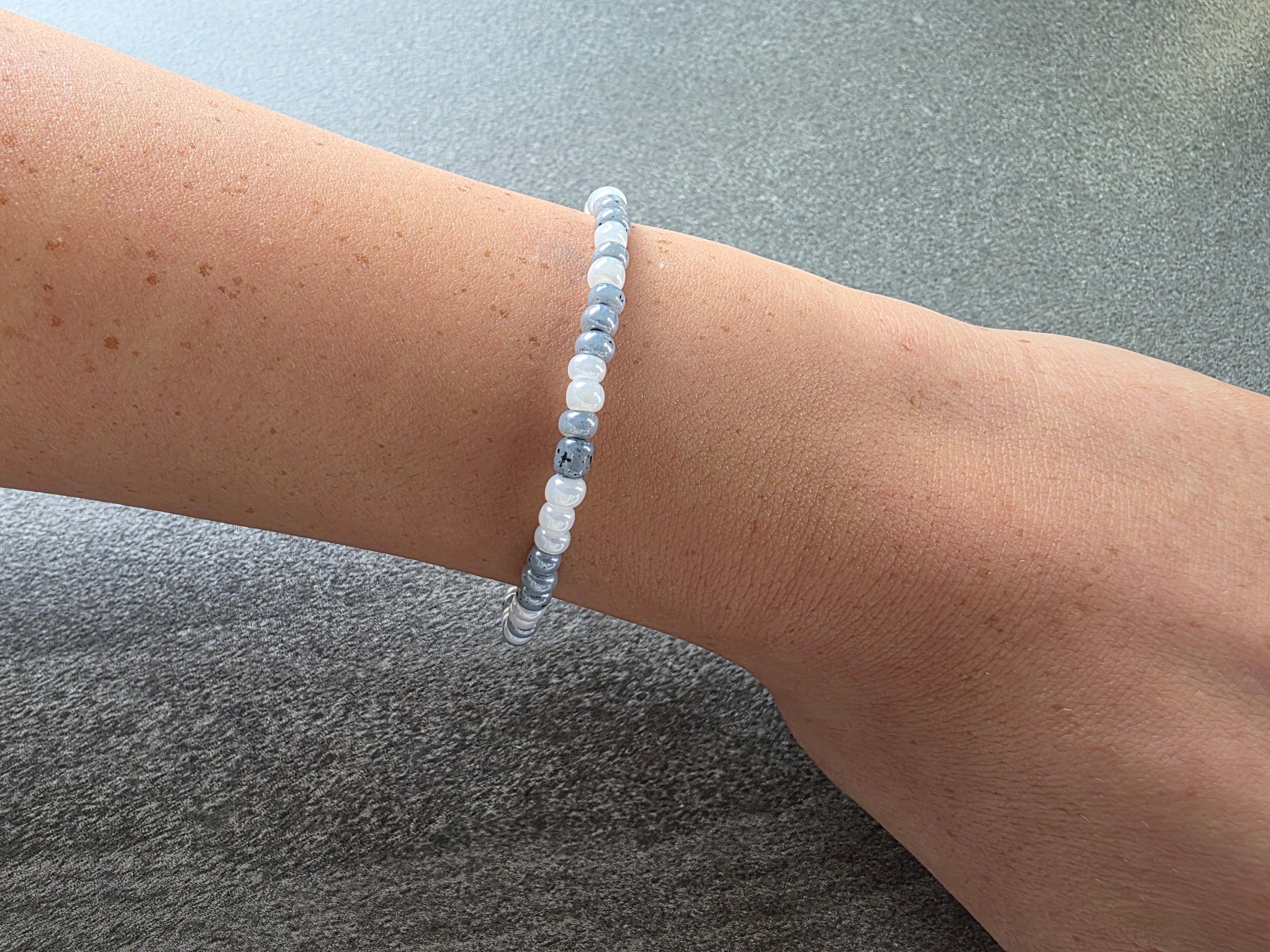 Eleanor Light Blue Beaded Bracelet