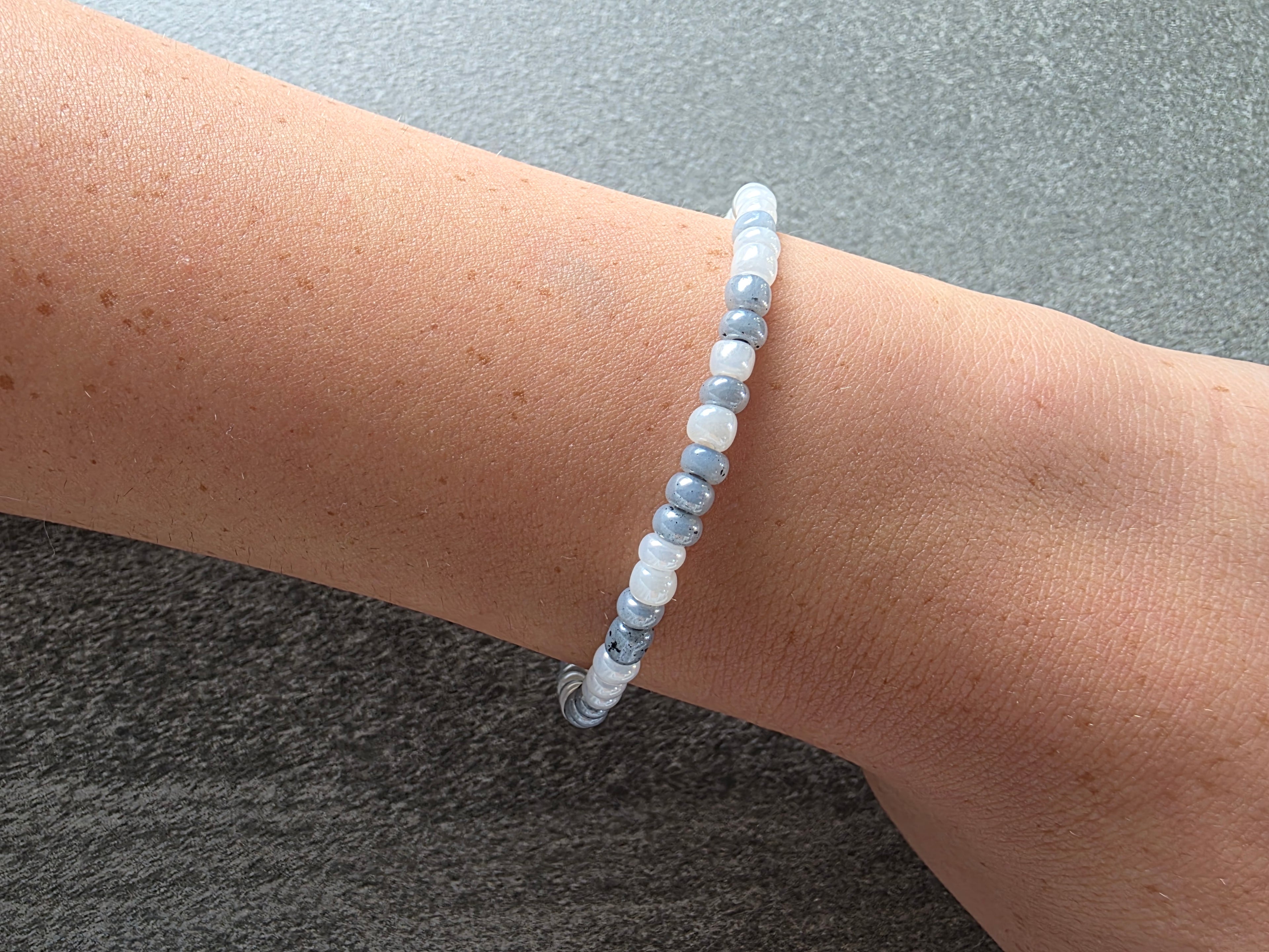 Eleanor Light Blue Beaded Bracelet