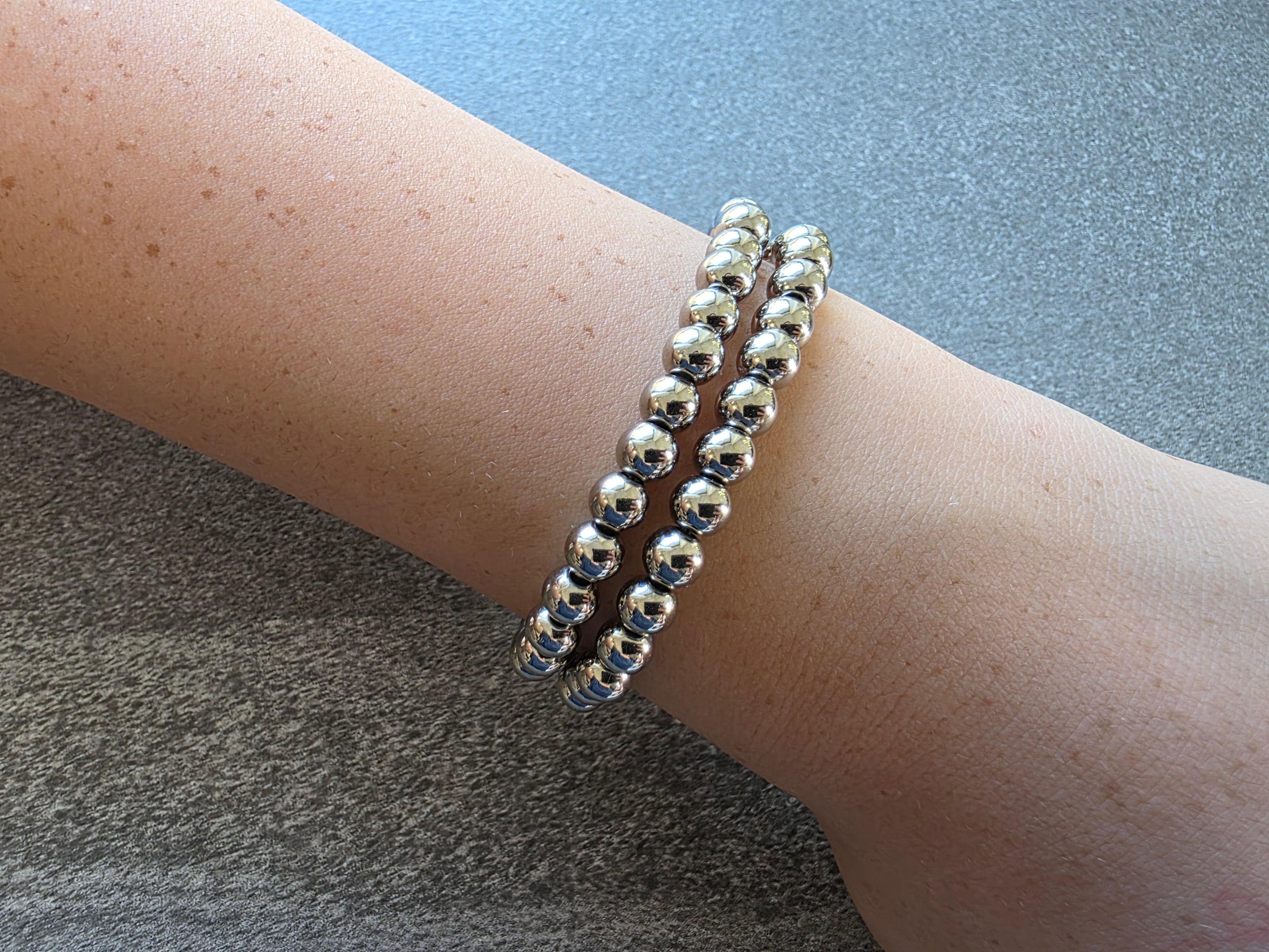 Celia Silver Beaded Bracelet