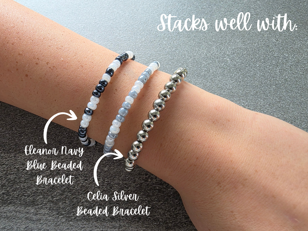Eleanor Light Blue Beaded Bracelet