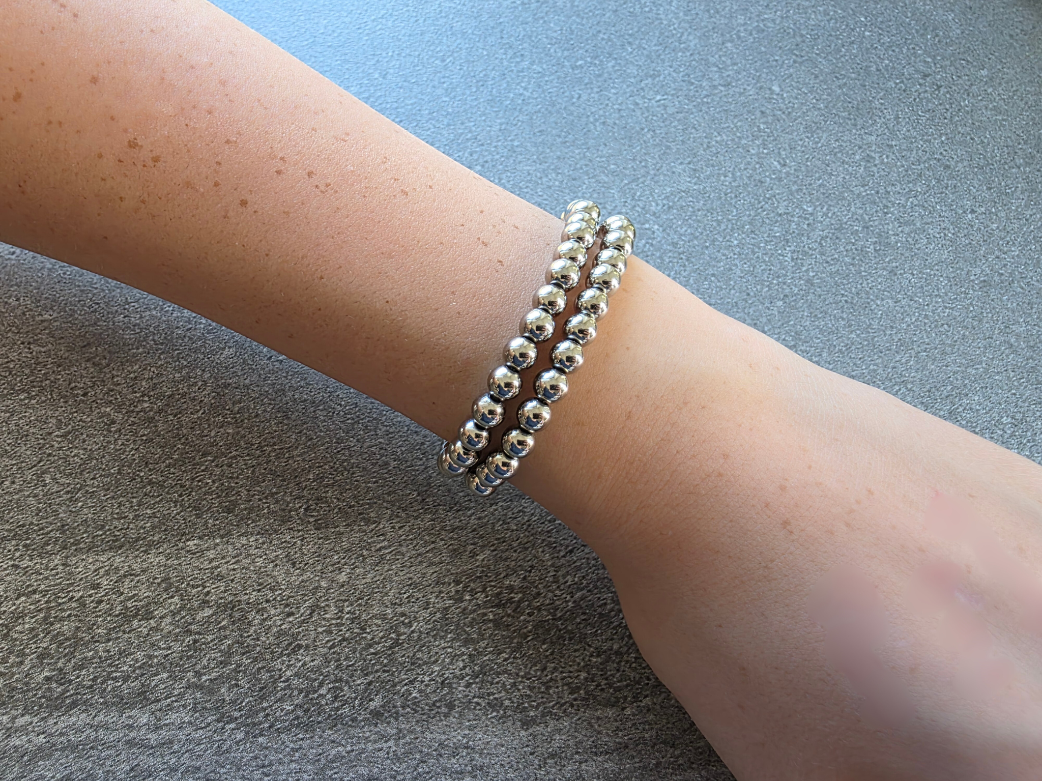Celia Silver Beaded Bracelet